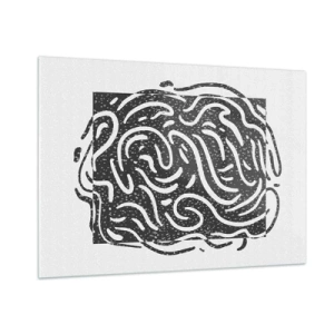 Billede på glas - Abstraktion: en dans af glæde - 100x70 cm