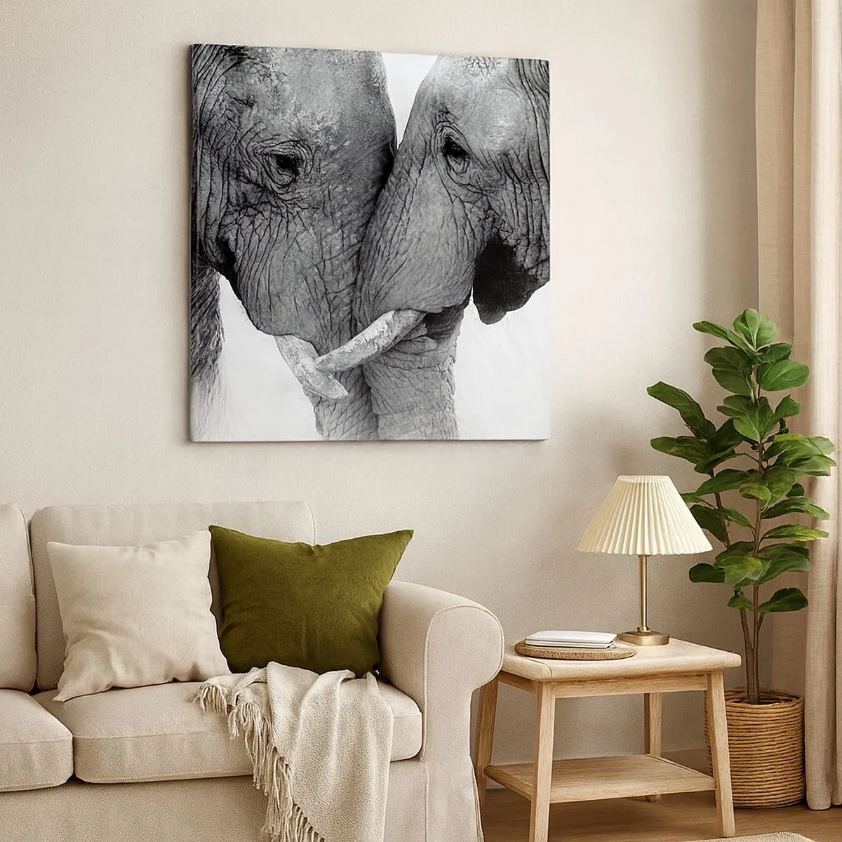 Lærredstryk - Billede på lærred - Hjertelig tilståelse - 30x30 cm