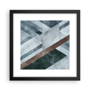 Plakat i sort ramme - Sofistikeret elegance i geometri - 30x30 cm