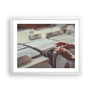 Plakat i hvid ramme - På jagt efter følelser - 50x40 cm