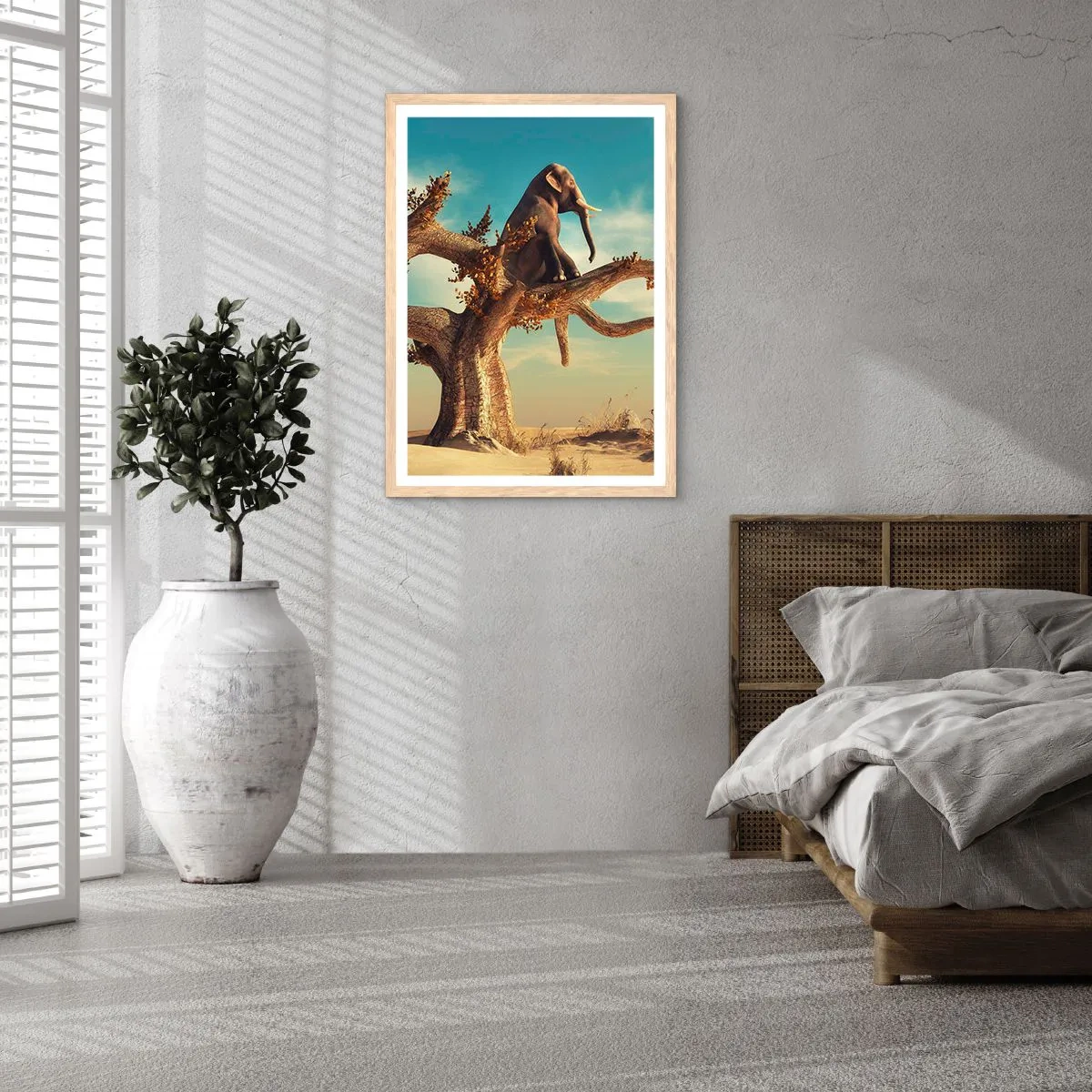 Plakat i ramme af lyst egetræ - Et nyt synspunkt - 40x50 cm