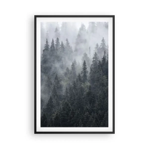 Plakat i sort ramme - Skovens daggry - 61x91 cm
