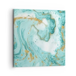 Lærredstryk - Billede på lærred - Under den store bølge i Edo-perioden - 70x70 cm