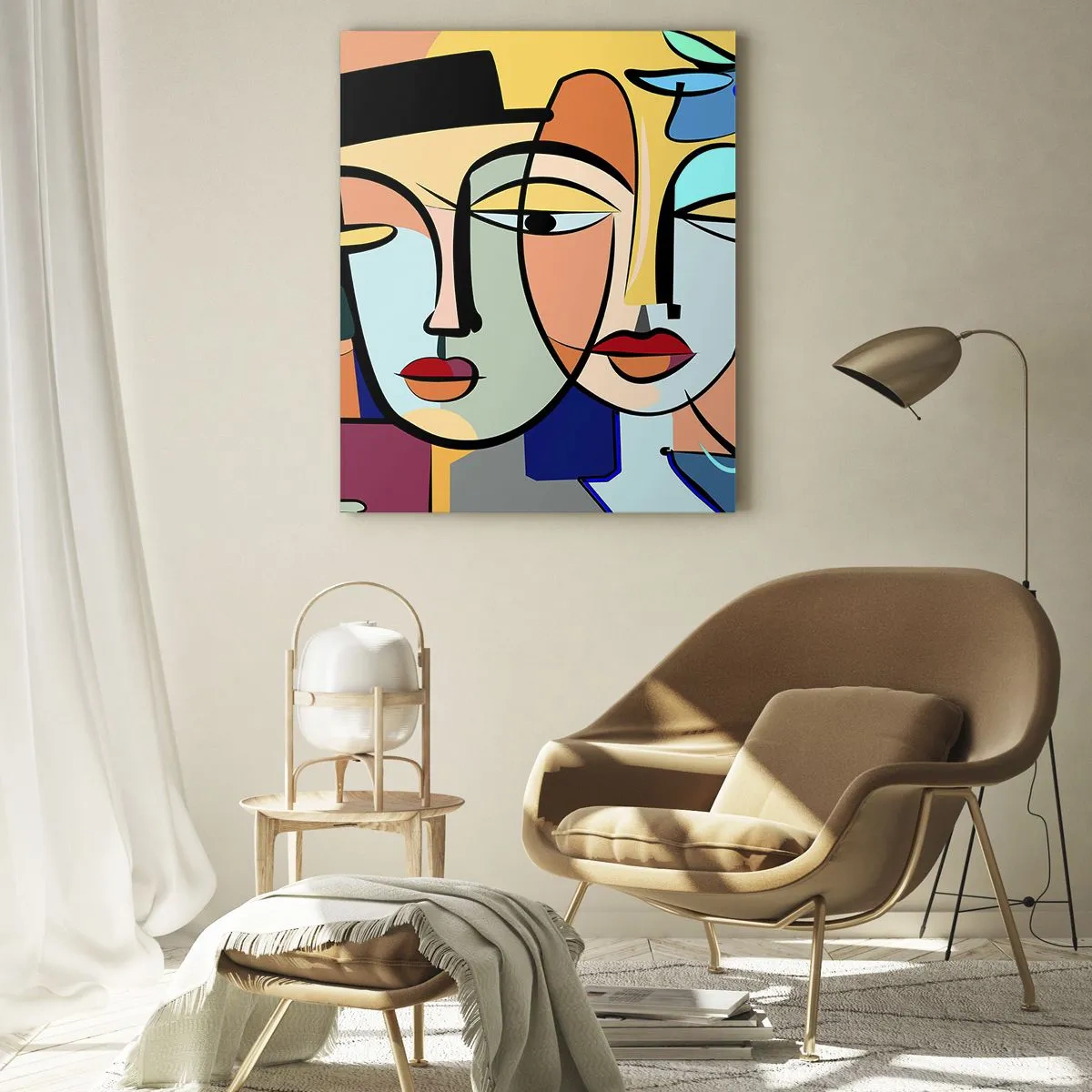 Billede på glas - Picassos randez vous - 50x70 cm