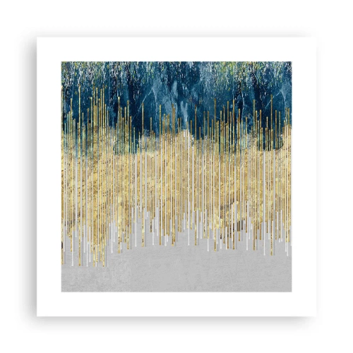 Plakat - Forgyldt grænse - 40x40 cm