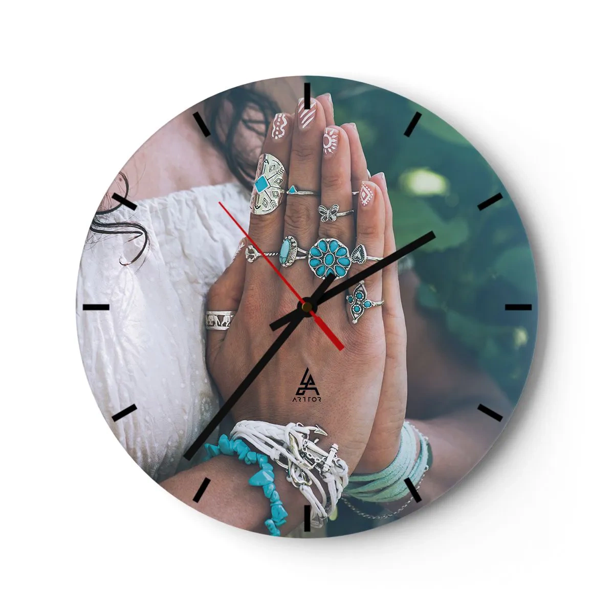 Vægur, Uret - Velkommen til værens centrum - 40x40 cm