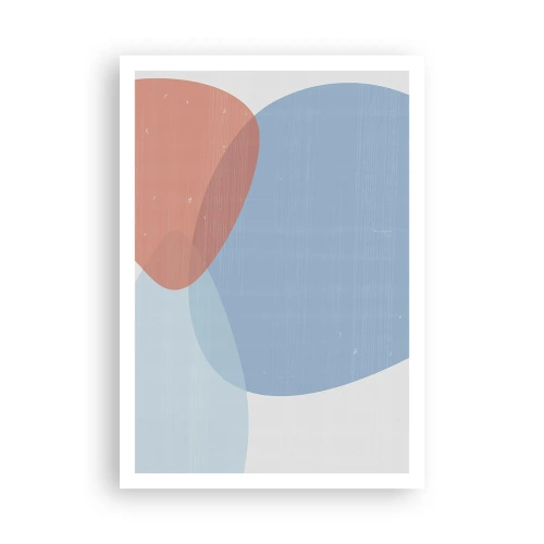 Plakat - Pastelfarvede relationer - 70x100 cm