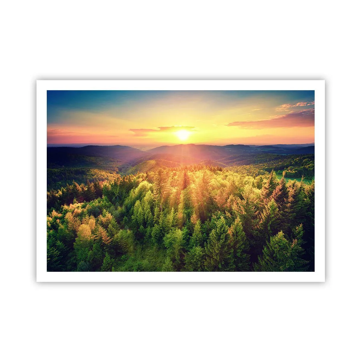 Plakat - Toppe og bjergtoppe - 100x70 cm