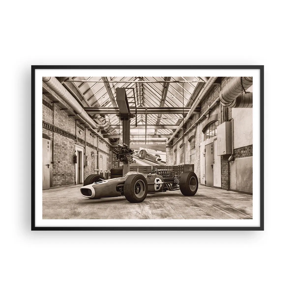 Plakat i sort ramme - Vinderens hvile - 100x70 cm