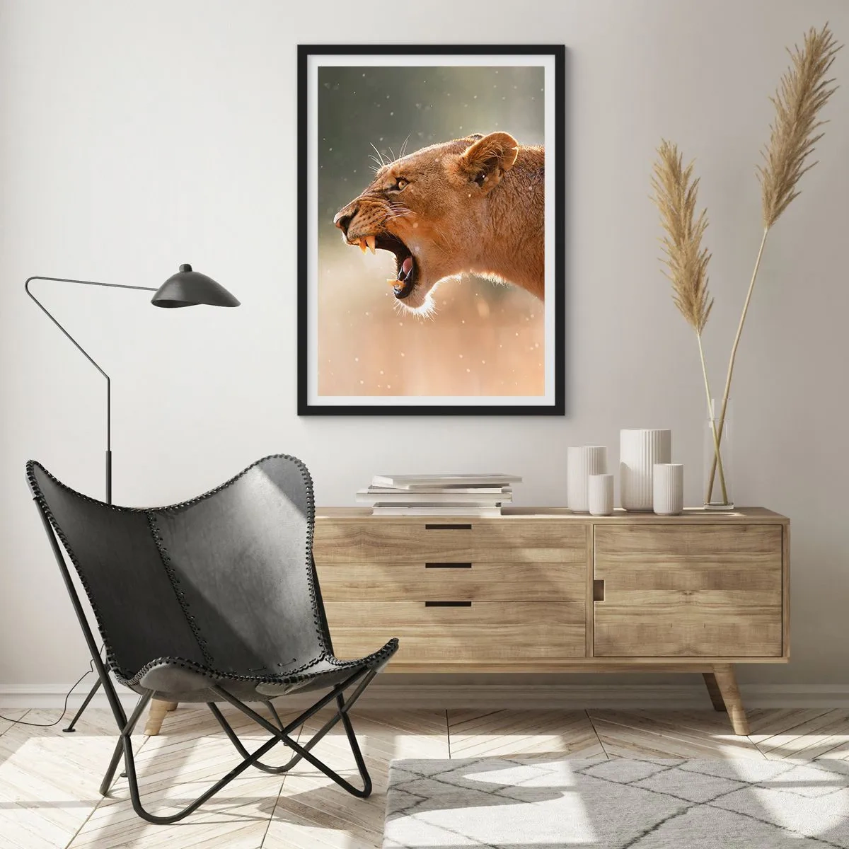 Plakat i sort ramme - Prøv ikke at lytte - 40x50 cm