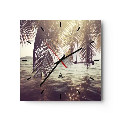 Vægur, Uret - Du kan svæve i skyerne efter behag - 40x40 cm
