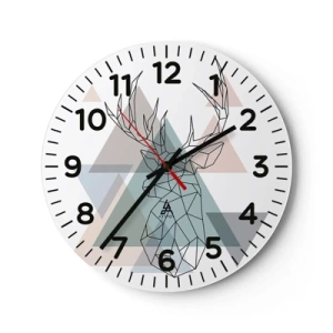 Vægur, Uret - I en geometrisk skov - 30x30 cm