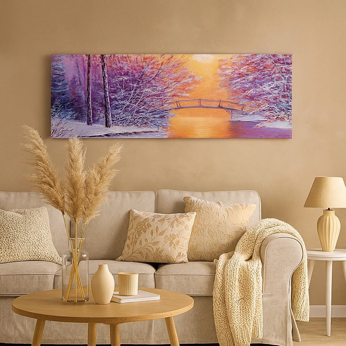 Lærredstryk - Billede på lærred - Lad os mødes her - 30x30 cm