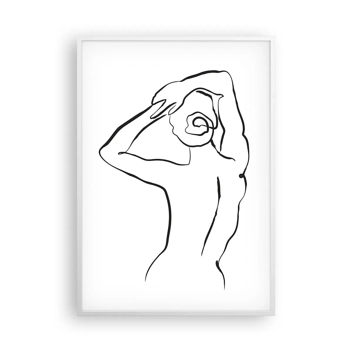 Plakat i hvid ramme - Handling om morgenen - 70x100 cm