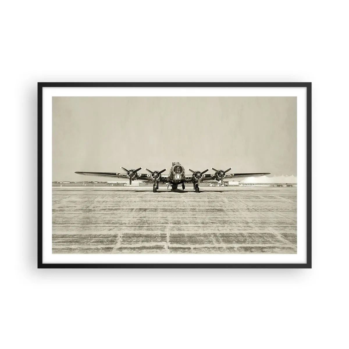 Plakat i sort ramme - Som altid klar - 91x61 cm