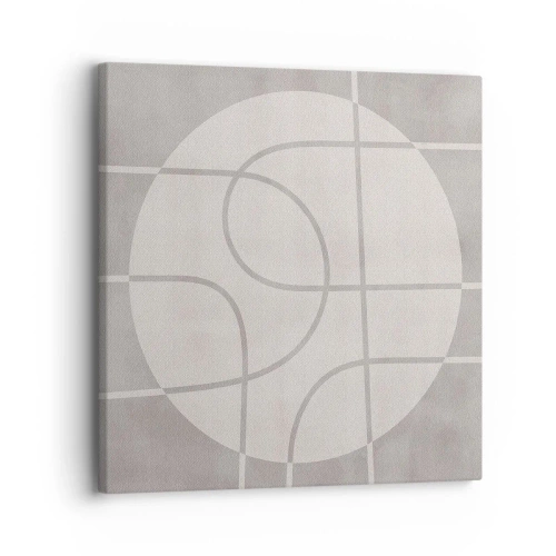 Lærredstryk - Billede på lærred - Cirkulær og lige frem - 30x30 cm