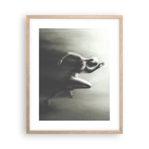 Plakat i ramme af lyst egetræ - Ustoppelig - 40x50 cm