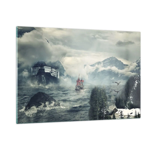 Billede på glas - På magiske vande - 120x80 cm