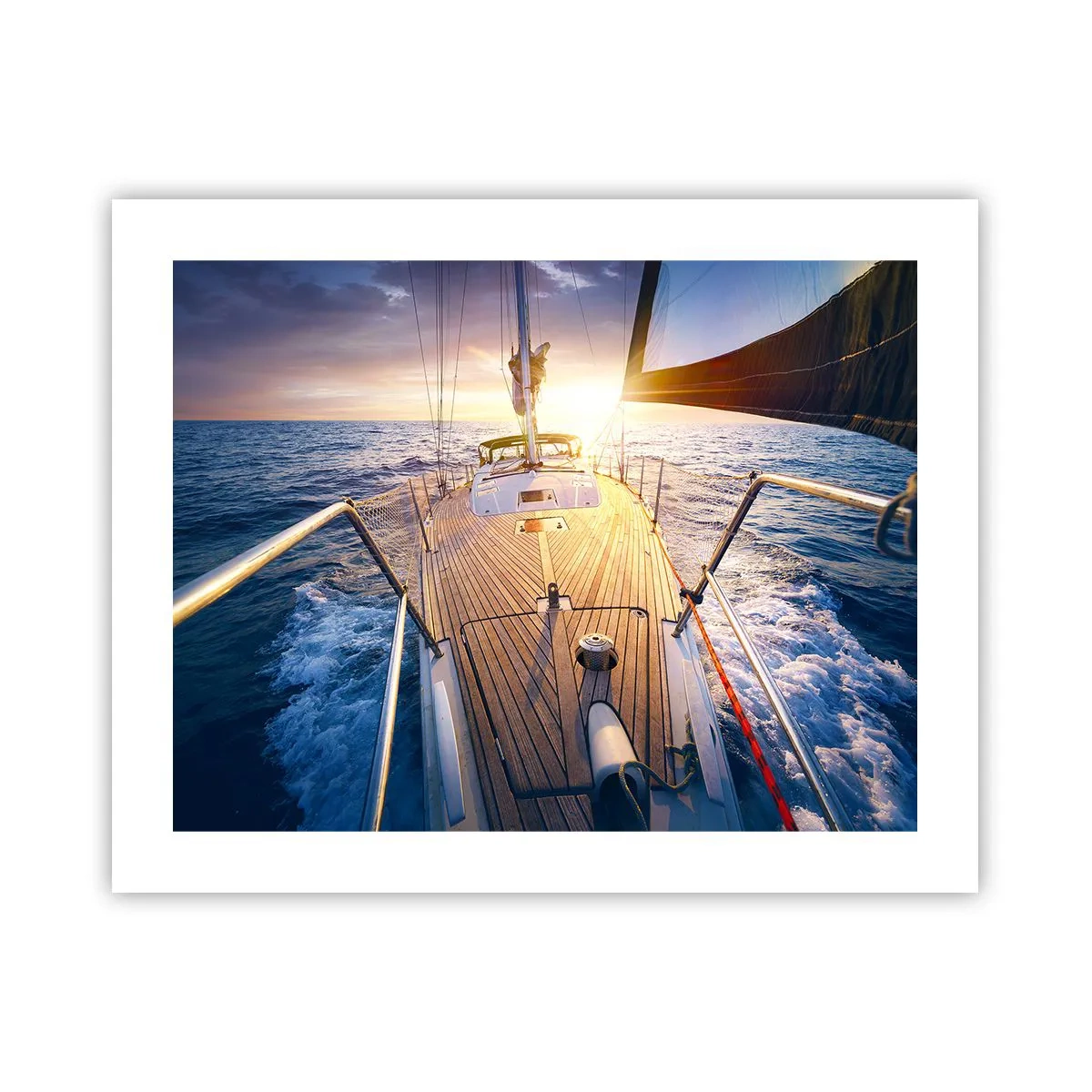 Plakat - Løber på bølgerne - 50x40 cm