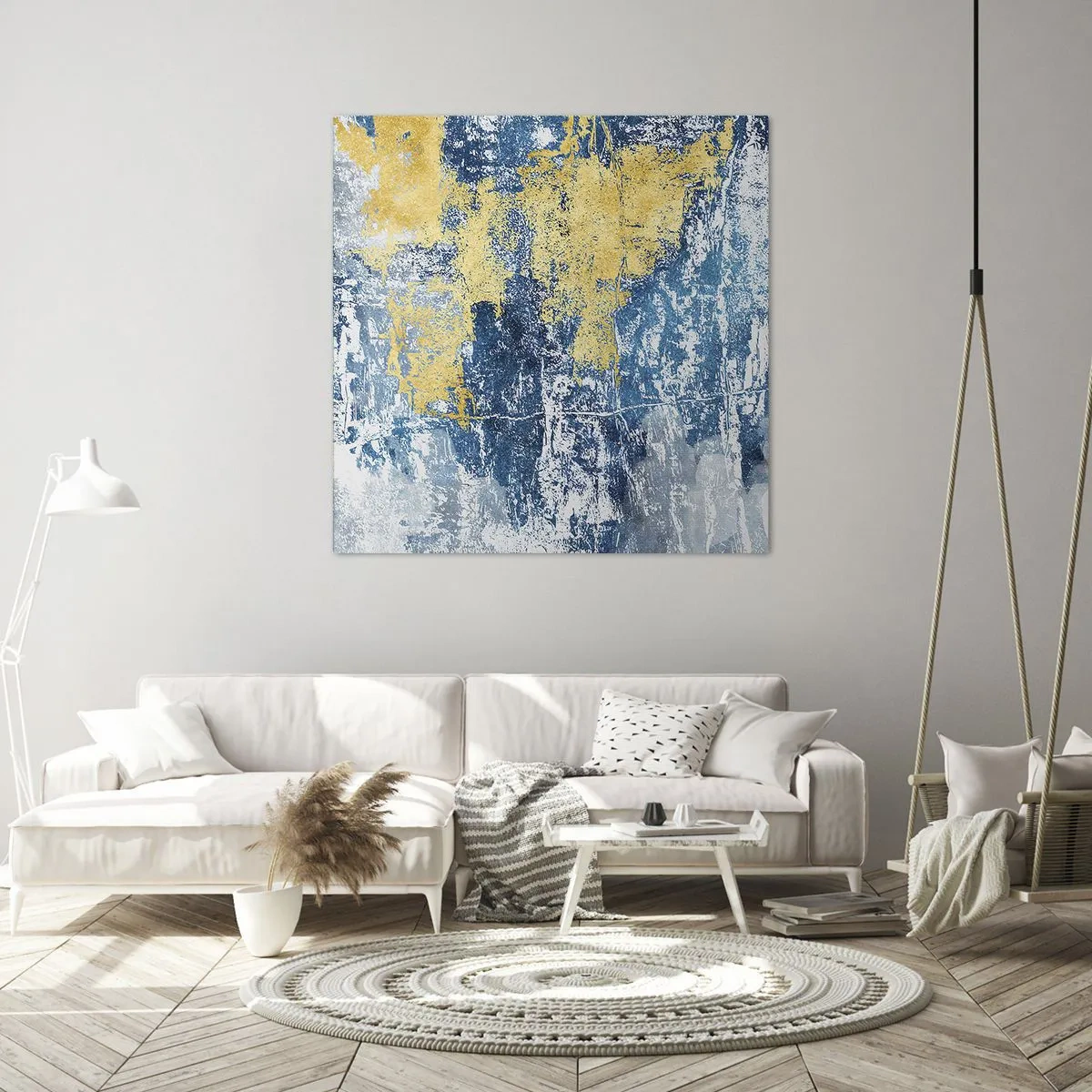 Lærredstryk - Billede på lærred - En fredfyldt abstraktion - 40x40 cm