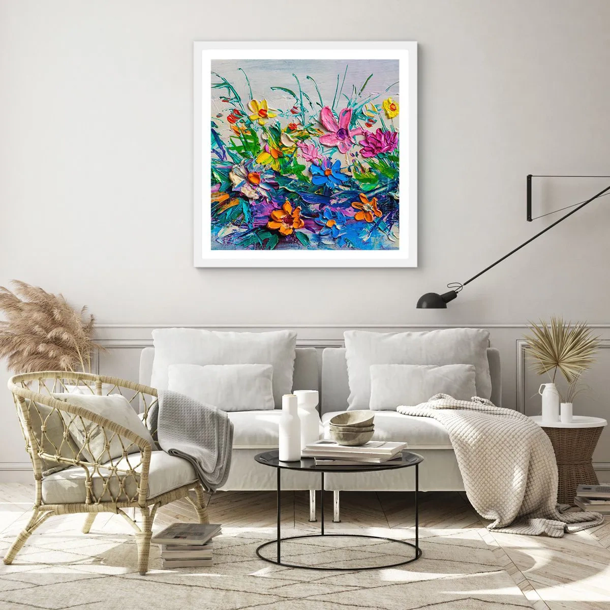 Plakat i hvid ramme - Overhovedet ikke et stilleben - 50x50 cm
