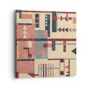 Lærredstryk - Billede på lærred - Kombination af vertikaler og niveauer - 40x40 cm