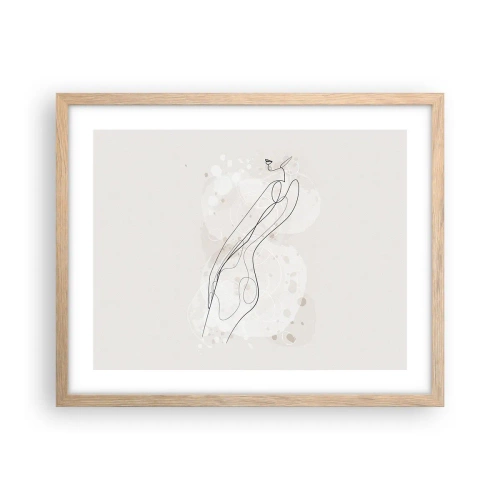 Plakat i ramme af lyst egetræ - At forvilde sig med blikket - 50x40 cm