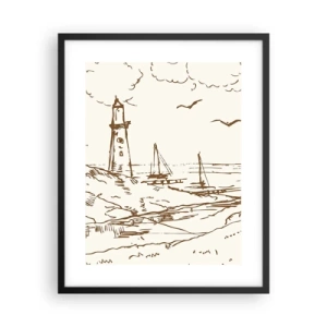 Plakat i sort ramme - Oversigt over sommerminder - 40x50 cm