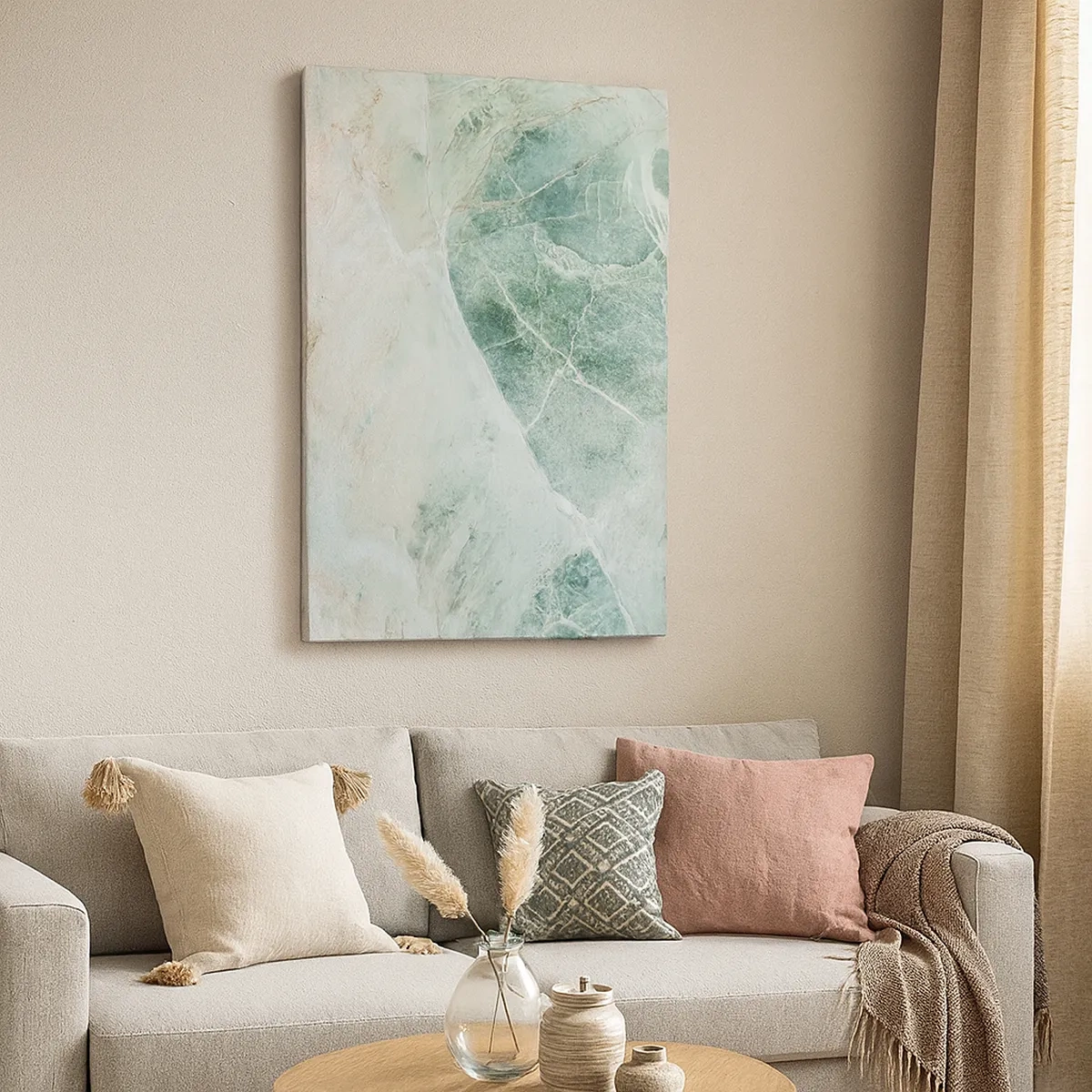 Lærredstryk - Billede på lærred - Den ædle kølighed af sten - 50x70 cm