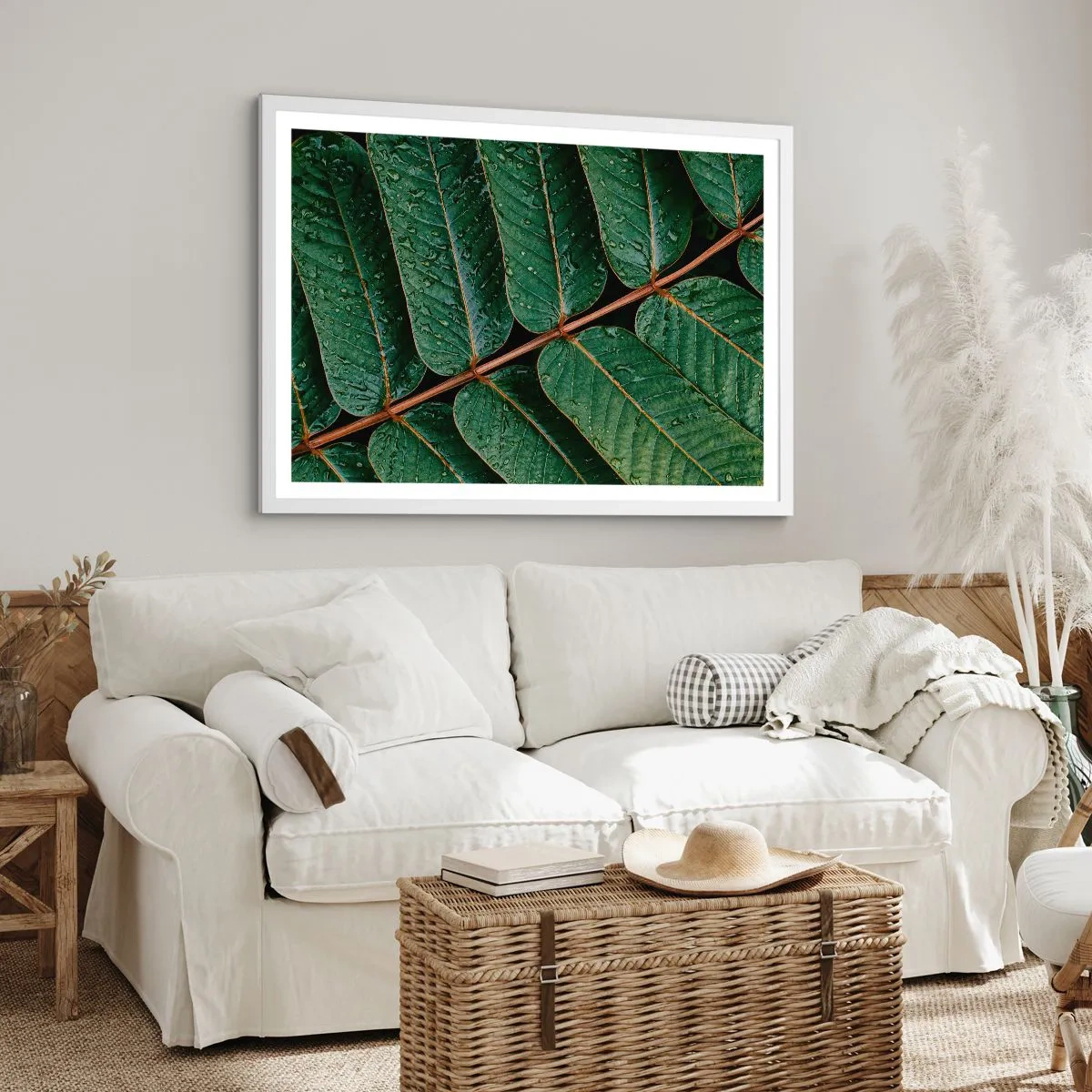 Plakat i hvid ramme - I en grøn rytme - 40x30 cm