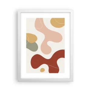 Plakat i hvid ramme - Es eller flores? - 30x40 cm