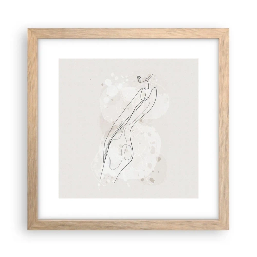 Plakat i ramme af lyst egetræ - At forvilde sig med blikket - 30x30 cm