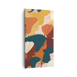 Lærredstryk - Billede på lærred - Kun kvindelighed - 65x120 cm