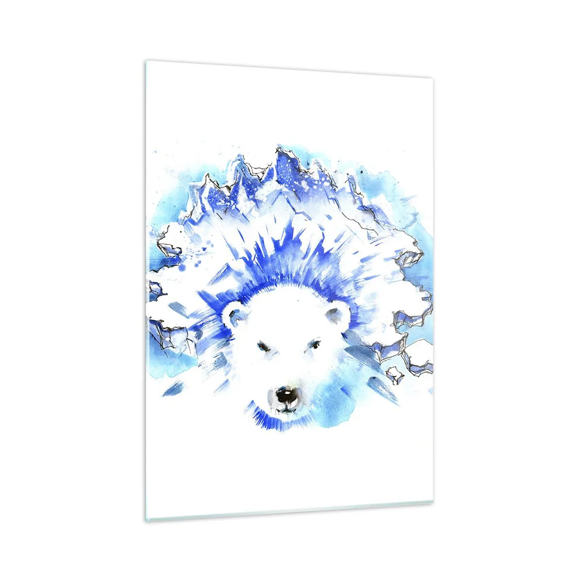 Billede på glas - Kongen af Arktis i en iskrone - 50x70 cm