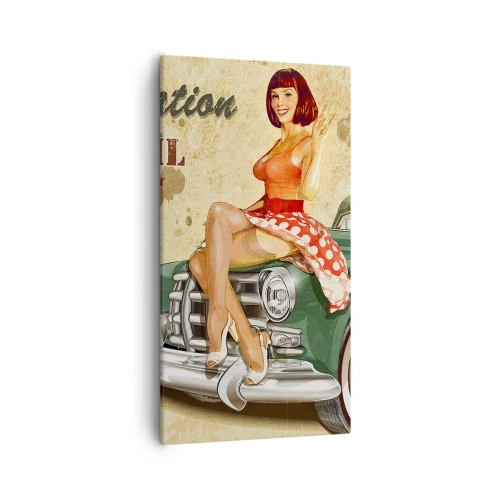 Lærredstryk - Billede på lærred - De glorværdige 1940'ere. - 55x100 cm