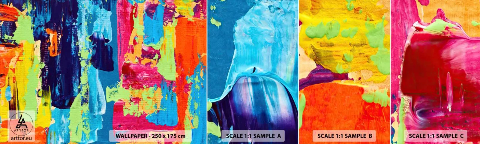 Fototapet Prøve Standard Eco - Livet er smukt! - Abstraktion, Grafik, Stykke - 100x30 cm