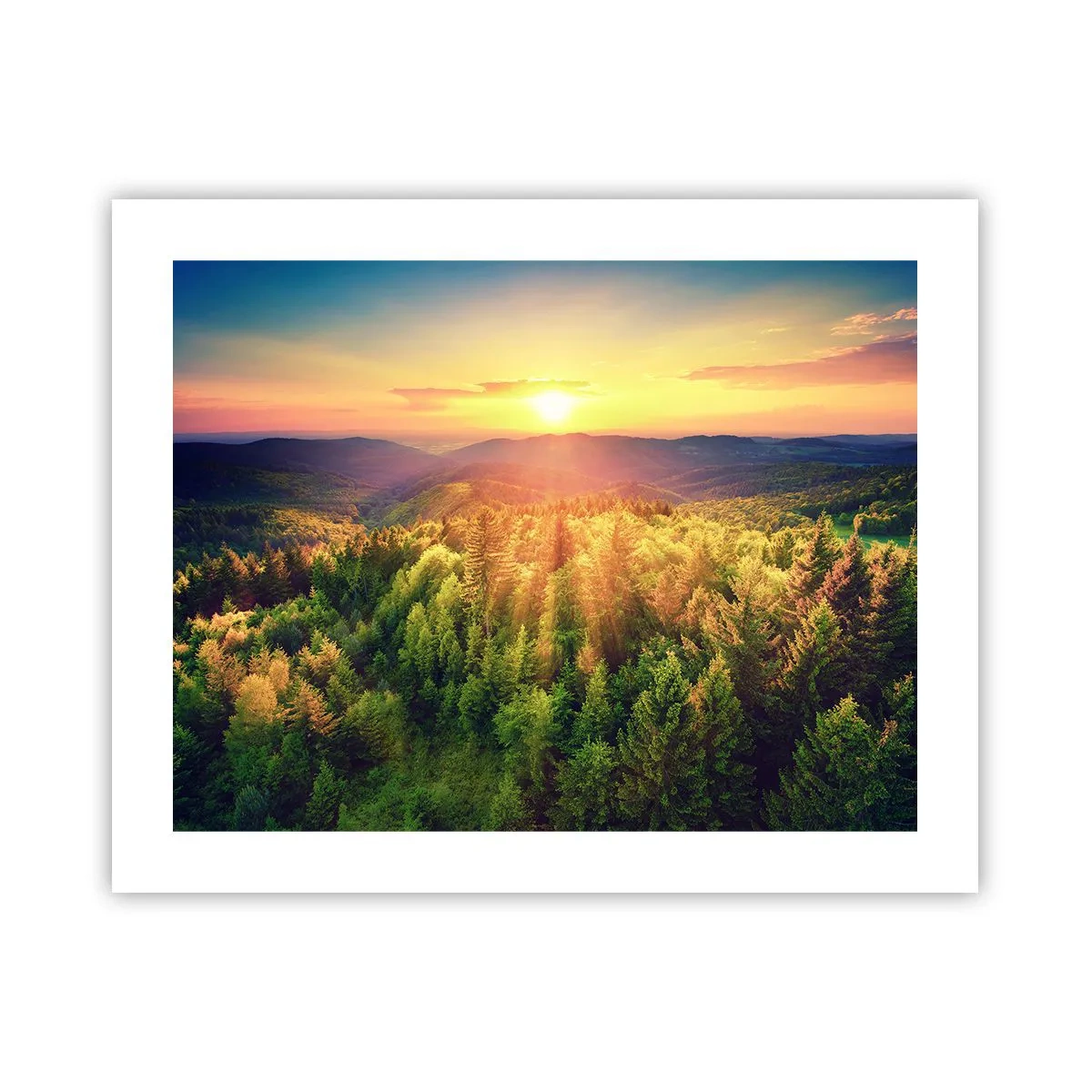 Plakat - Toppe og bjergtoppe - 50x40 cm