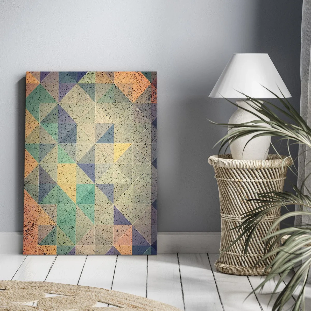 Lærredstryk - Billede på lærred - Republikken trekanter - 80x120 cm