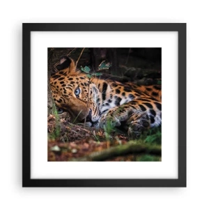 Plakat i sort ramme - Stol på mig - 30x30 cm