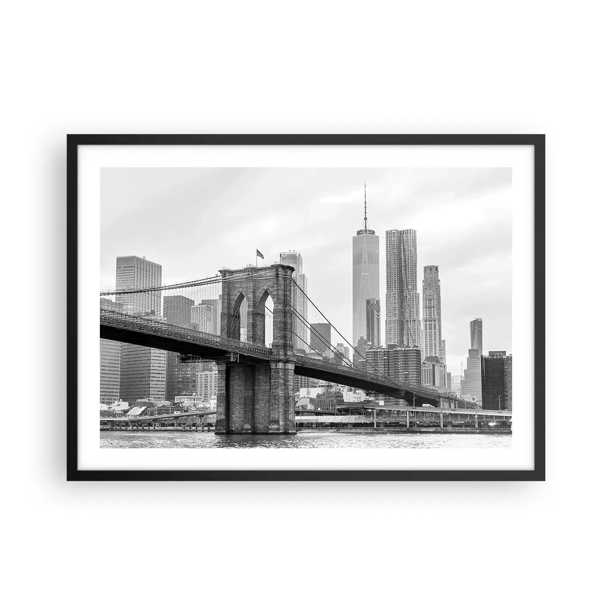 Plakat i sort ramme - New York stemning - 70x50 cm