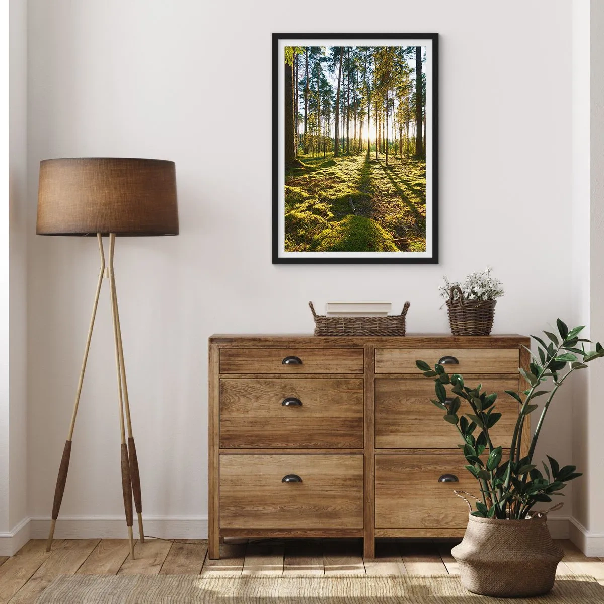 Plakat i sort ramme - ...Bag de syv skove - 40x50 cm