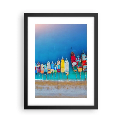 Plakat i sort ramme - Fra et fugleperspektiv - 30x40 cm