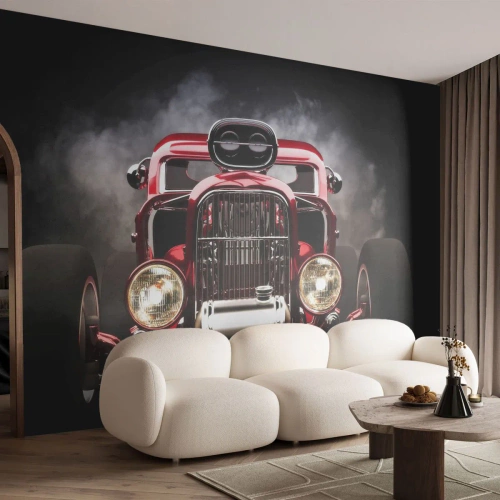 Fototapet Premium Sand - Hurtigt og rasende smukt - Automotive, Bil, Sport - 100x70 cm