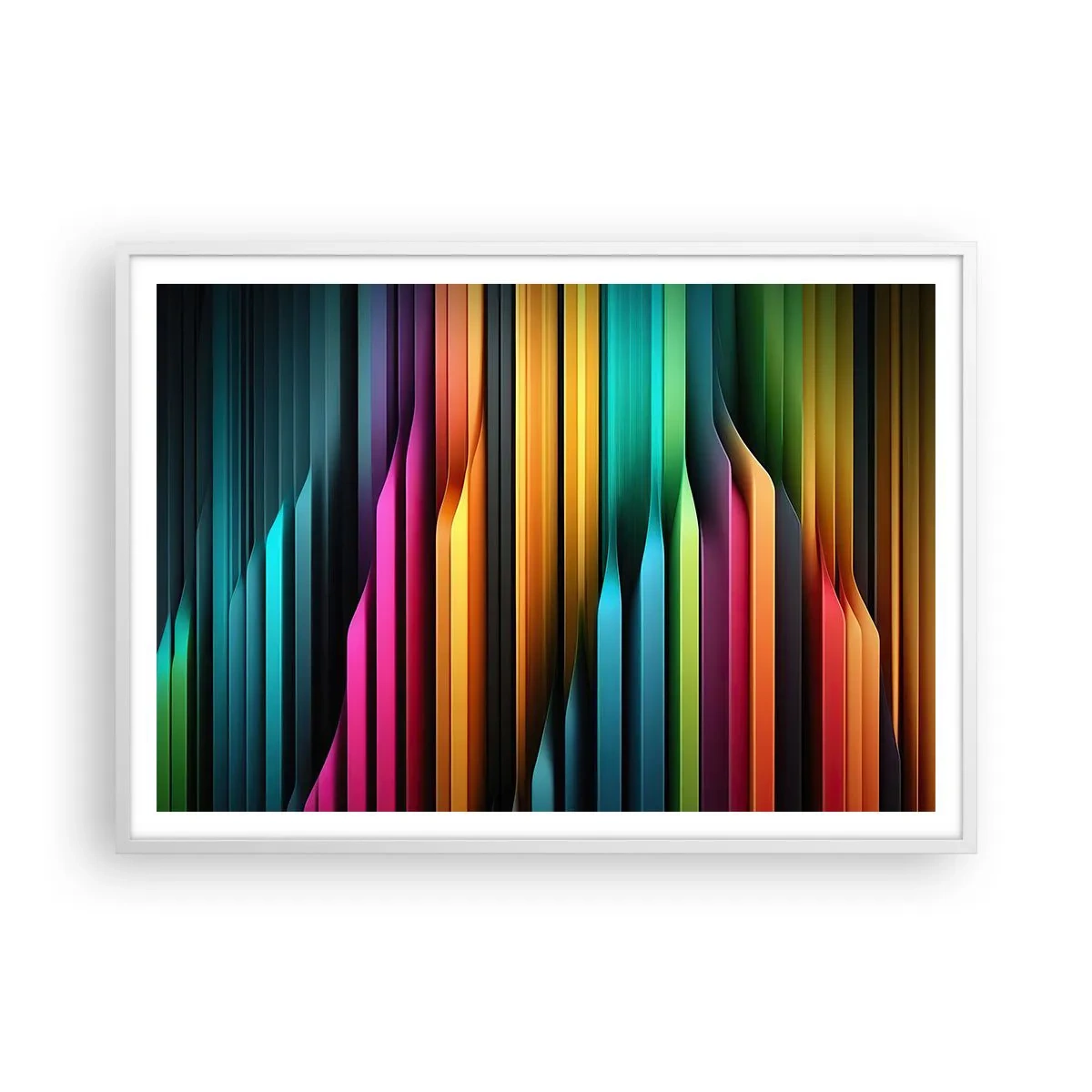 Plakat i hvid ramme - Lysende orgel - 100x70 cm