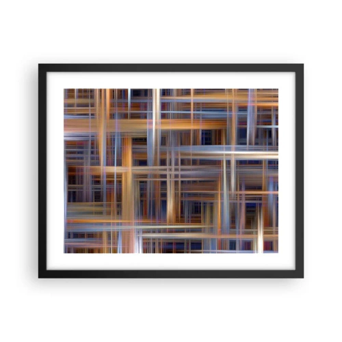 Plakat i sort ramme - Vævet af lys - 50x40 cm