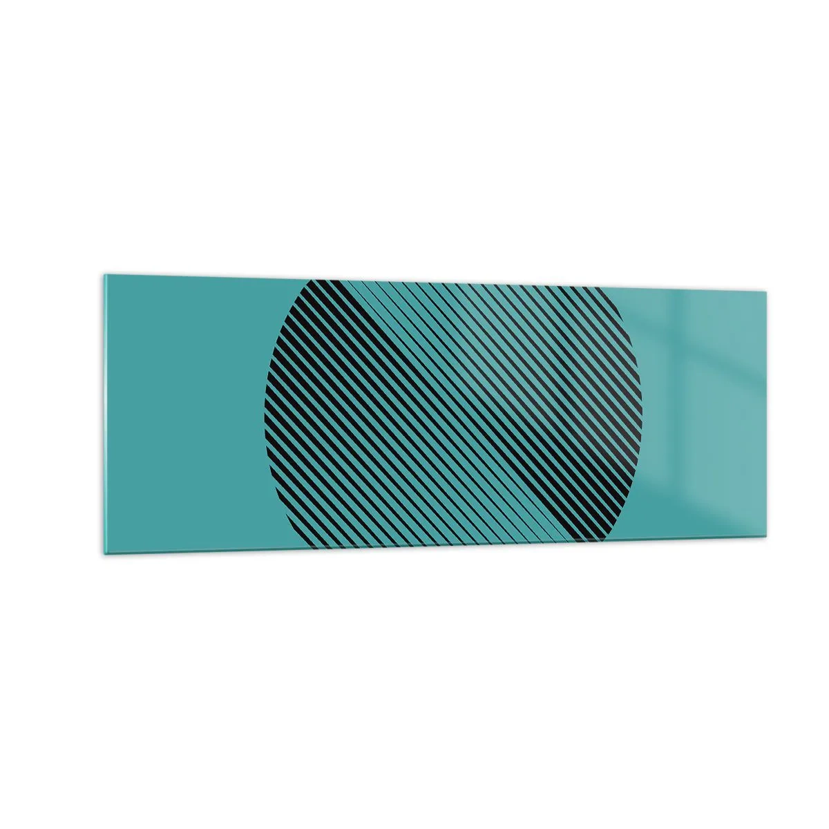 Billede på glas - Cirklen - en geometrisk variation - 140x50 cm