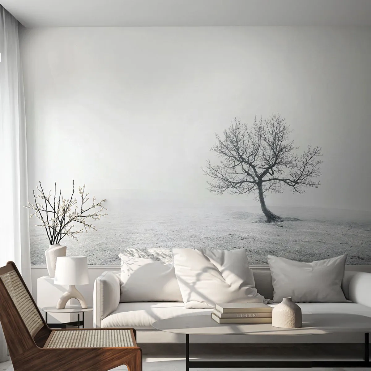Fototapet Standard Eco - Mod intetheden - Landskab, Træ, Natur - 200x140 cm