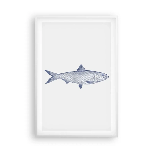 Plakat i hvid ramme - Hilsner fra de nordlige have - 61x91 cm