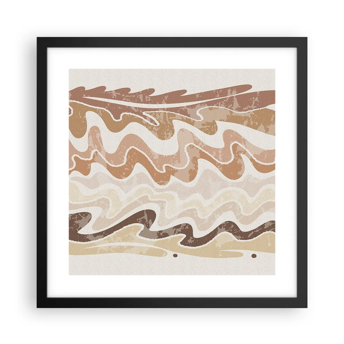 Plakat i sort ramme - God energi - gode følelser - 40x40 cm