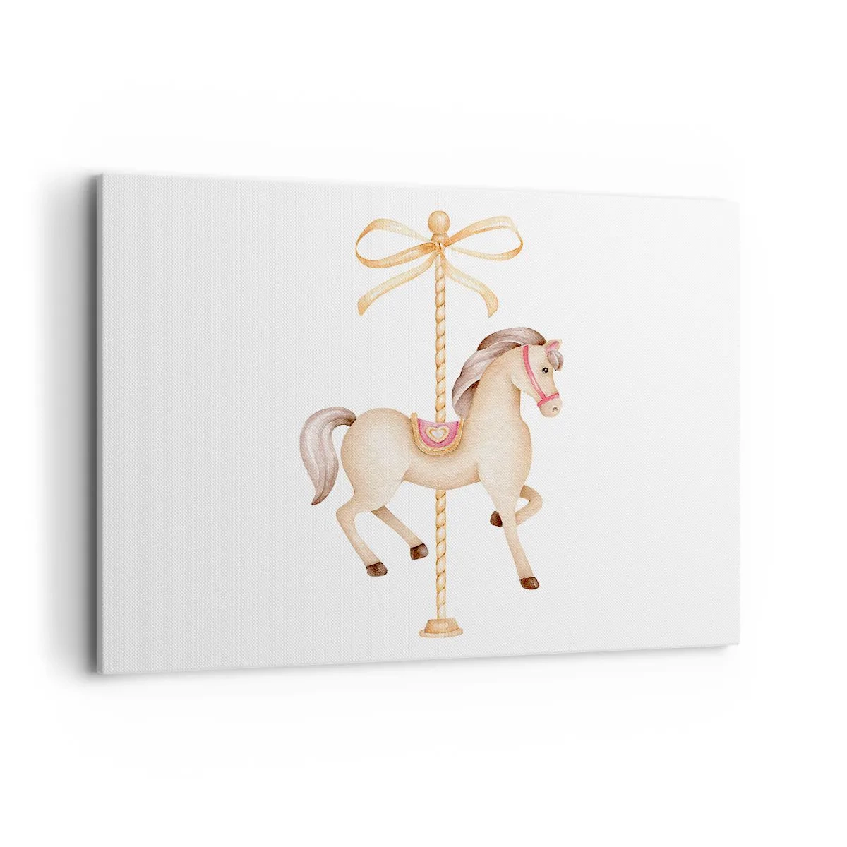 Lærredstryk - Billede på lærred - Med et yndefuldt trav - 100x70 cm